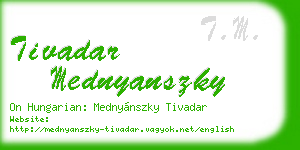 tivadar mednyanszky business card